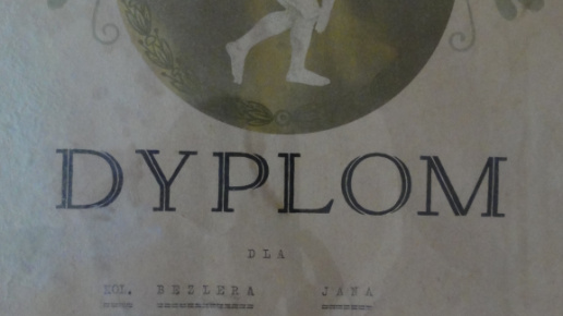 Dyplom dla Bezlera Jana - króla strzelców w rozgrywkach 1978/79 r. sekcji piłki nożnej okręgowej kl. "A"
