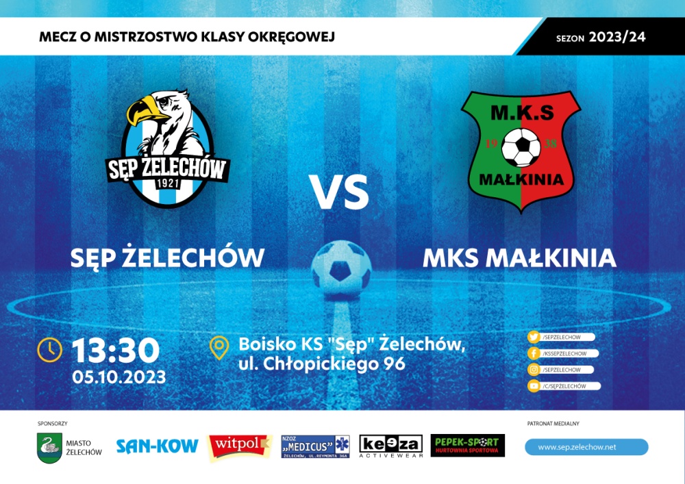 Sęp Żelechów - MKS Małkinia 2023-11-05